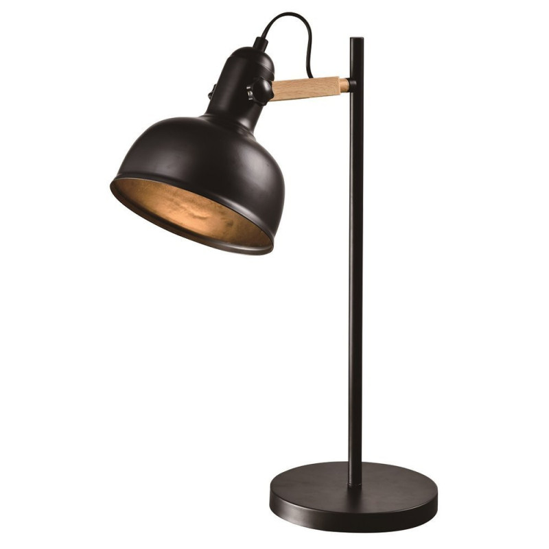 Lampe de table RENO E27 - noir / cuivre 