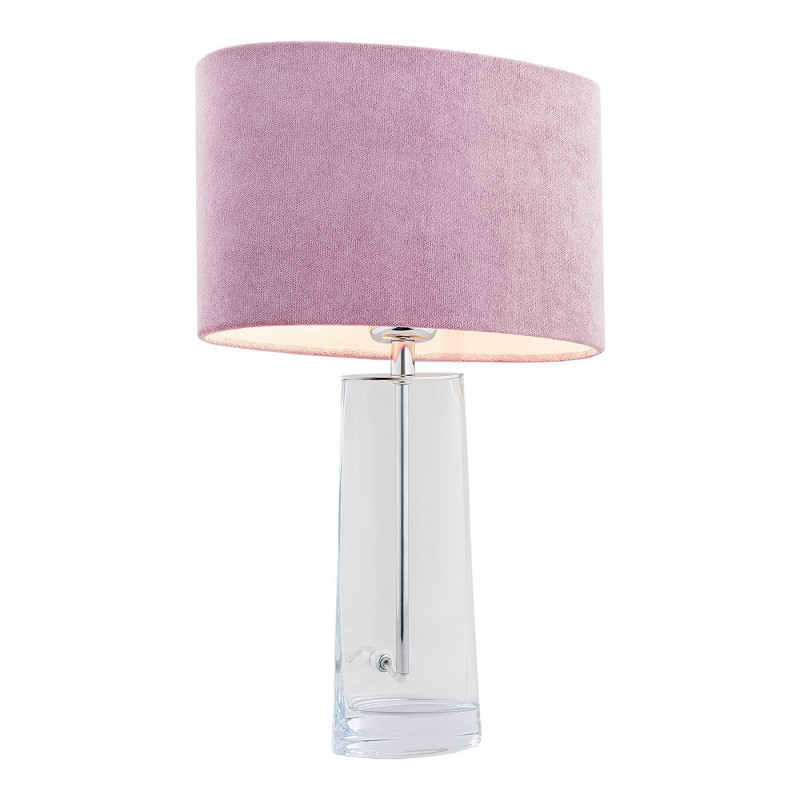 Lampe de table PRATO E27 - transparent / rose 