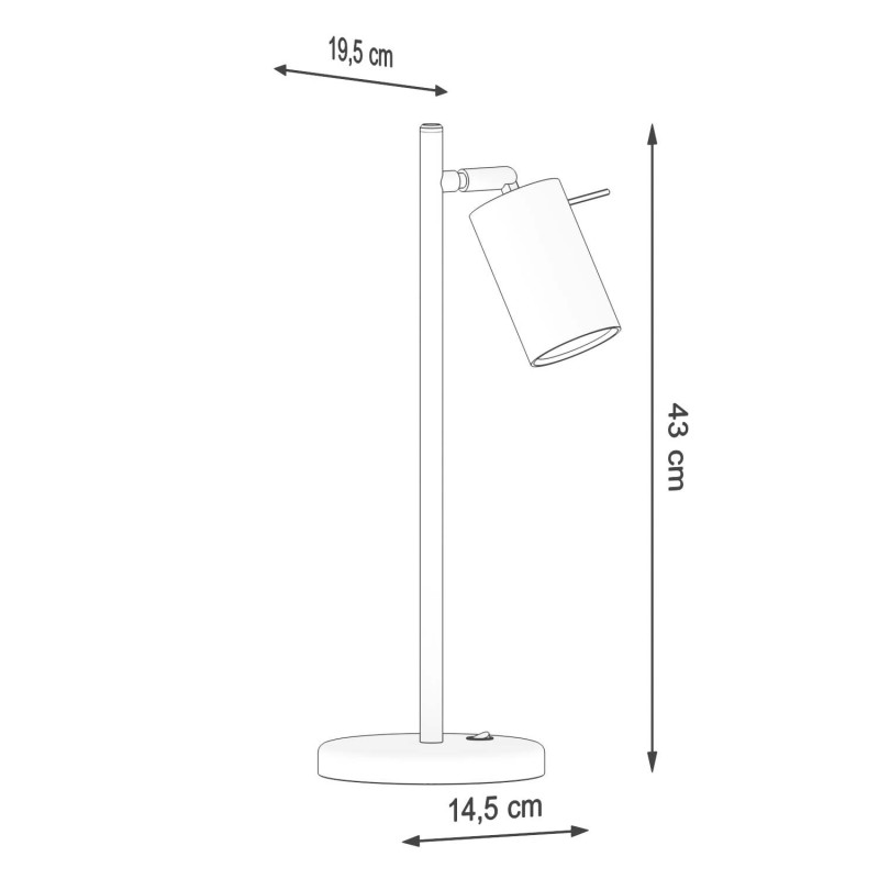 Lampe de table RING GU10 - blanc 