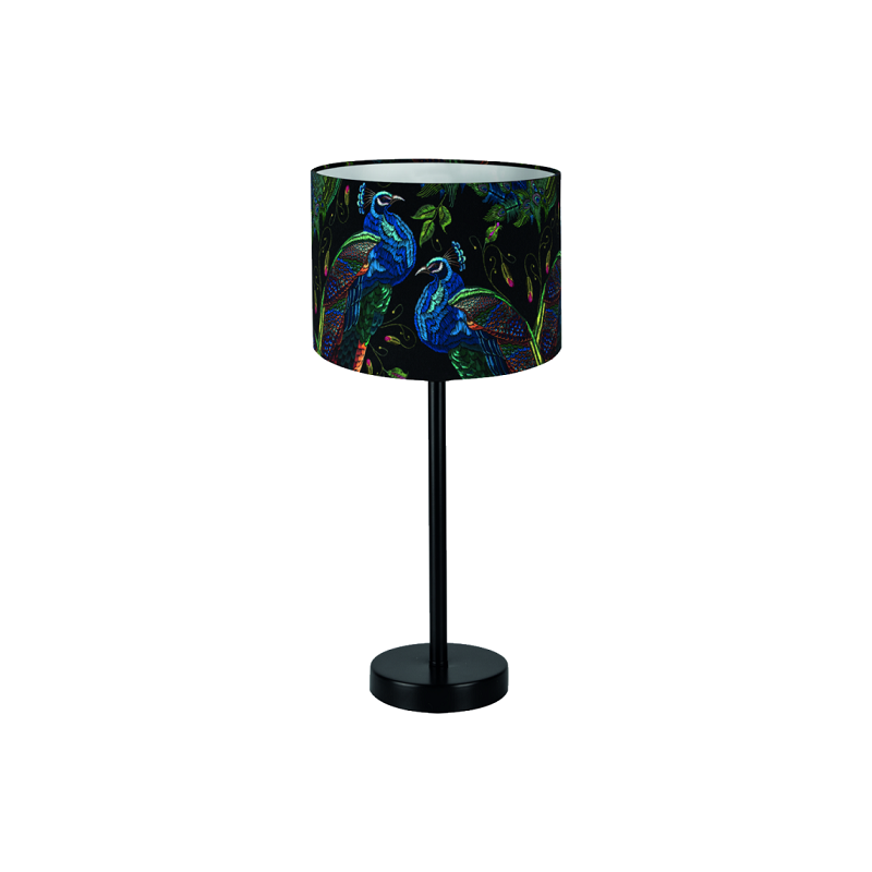 Lampe de table PAON E27 - noir / multicolore 