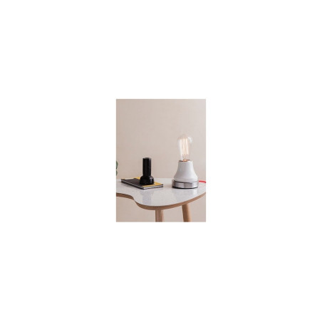 Lampe de table LUCIMA E27 - céramique blanche / acier 
