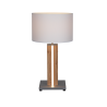Lampe de table FLAME RO E27 + LED 3W 3000K DIM - chêne / blanc 
