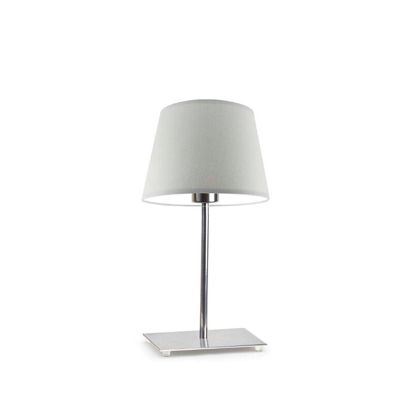 Lampe de table GENUA E27 - chrome / gris 