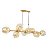 Suspension design BORGO 8xE27 - or / ambre