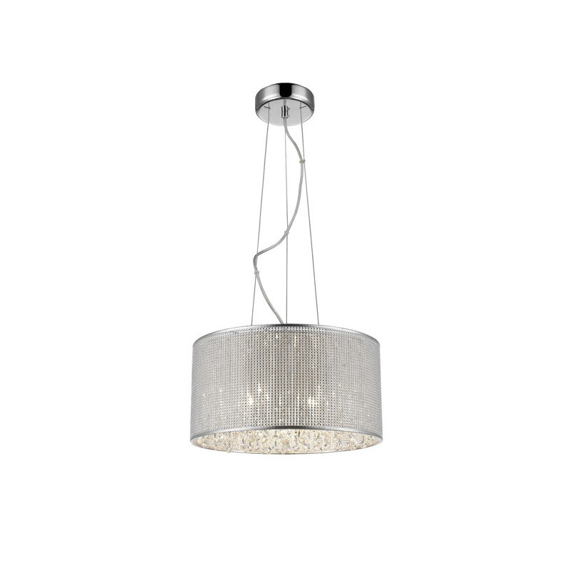 Lampe en suspension abat jour Design BLINK 5xG9 argent