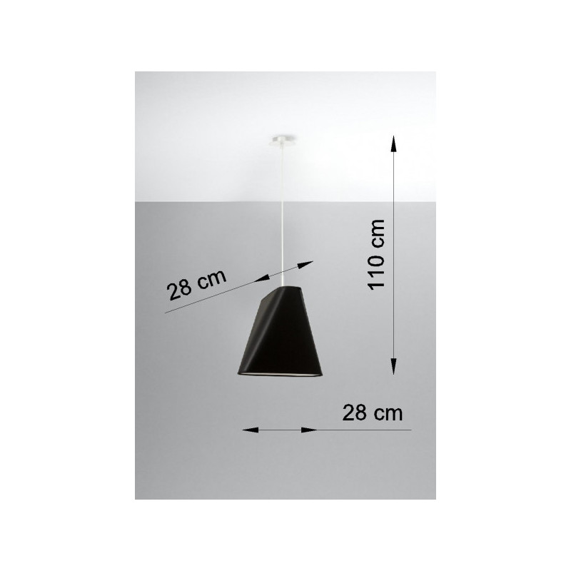 Suspension luminaire design BLUM E27 - noir