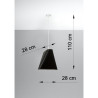 Suspension luminaire design BLUM E27 - noir