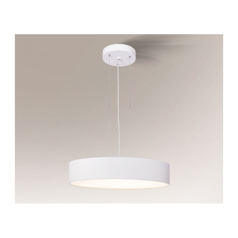 Lampe Suspendue avec abat-jour BUNGO 7549 9xE27 - blanc