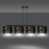 Lampe Suspendue design BRODDI 4xE27 - noir / or