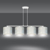 Lampe Suspendue design BRODDI 4xE27 - blanc / or