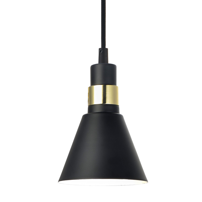 Suspension luminaire design BIAGIO E14 - noir / or