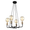 Suspension industrielle Design BETTY 4xE27 - noir / marron