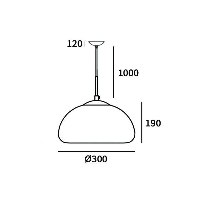 Suspension design CHICAGO E27 chromé