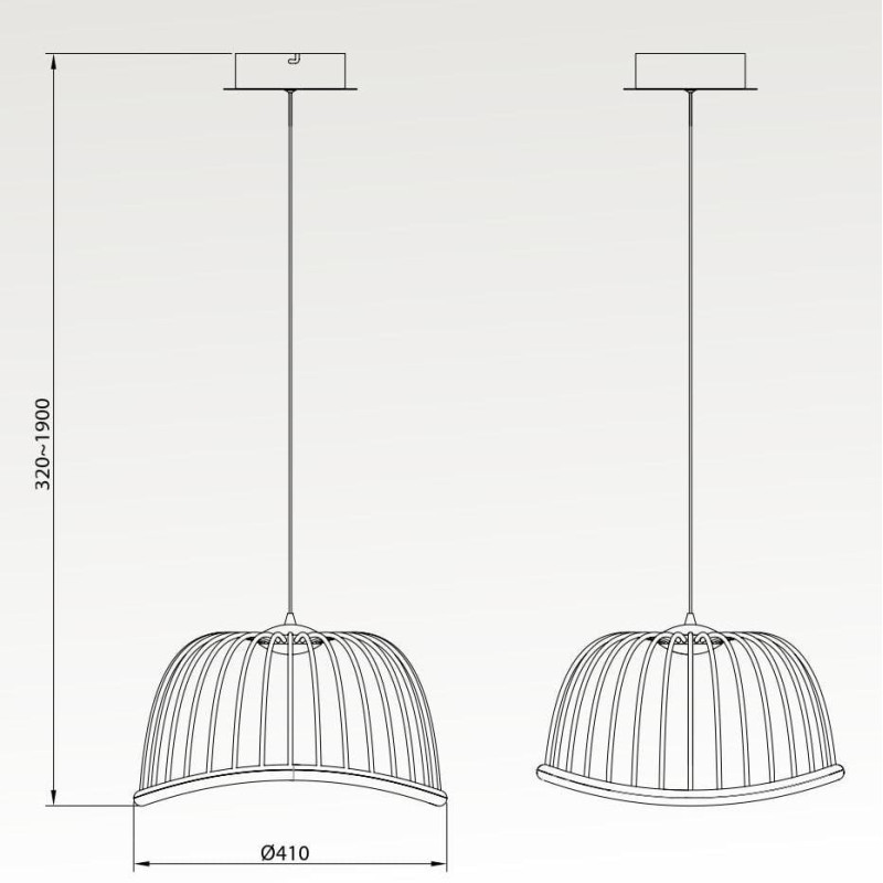 Luminaire Design suspendue CELESTE LED 20W 3000K - blanc