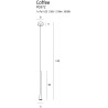 Lampe Design suspendue COFFEE LED 7W 3000K petit - noir