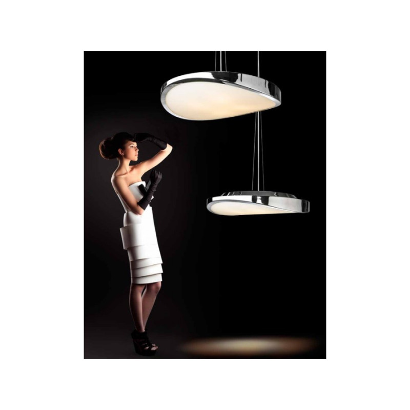 Suspension design CIRCULO 58 E27 4x60W blanc