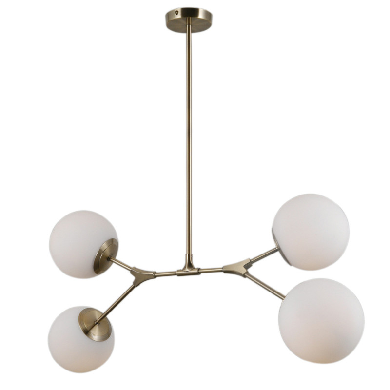 Suspension design CASERTA 4xE14 - brun antique / blanc