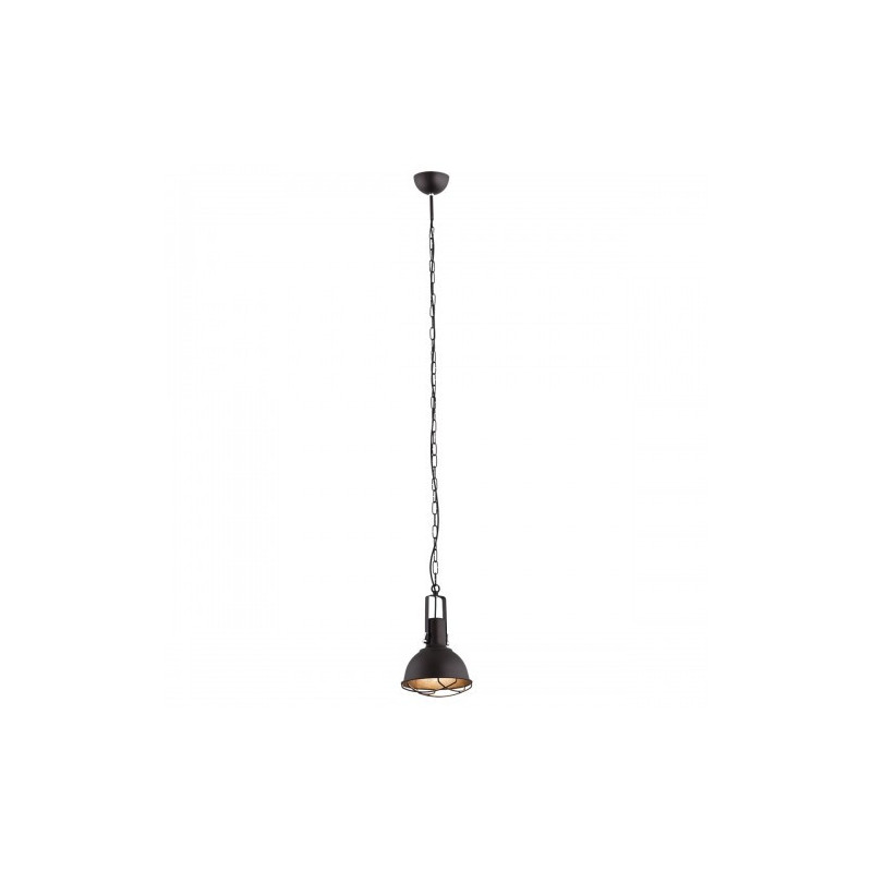 Lampe Suspendue industrielle CALVADOS E27 - marron