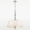 Lampe Suspendue avec abat-jou CANCUN IV 4xE27 - blanc / chrome