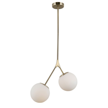 Lampe Suspendue design CASERTA 2xE14 - brun antique / blanc