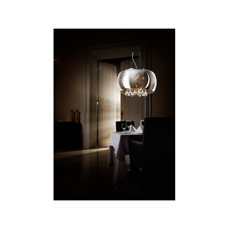 Lampe suspendue BURN 2 G9 6x40W chromé Cristal