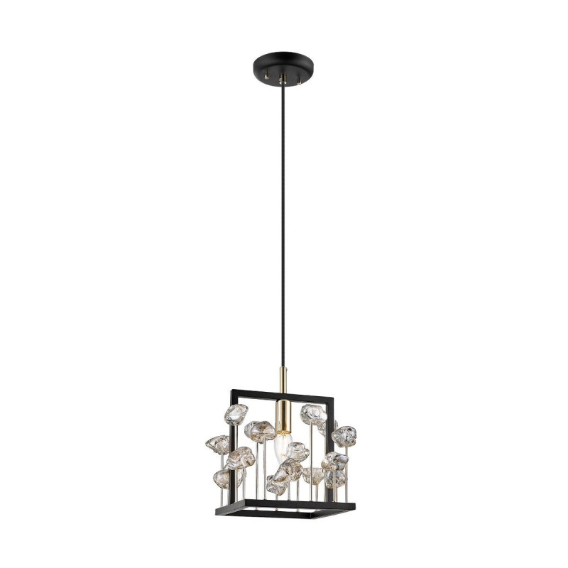 Suspension design CAROLINE E14 - noir / transparent