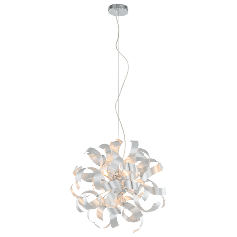 Suspension luminaire CARRICK 5xG9 - argent