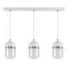 Lampe Suspendue design AMARETTO 3xE27 - blanc / transparent