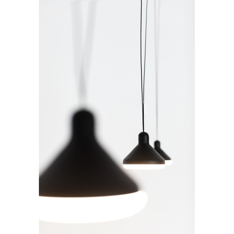 Lampe Design suspendue ANTARES LED 24W 3000K - noir / blanc