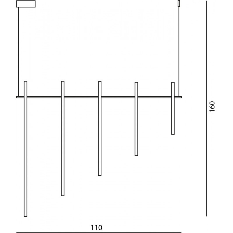 Luminaire Design suspendue ANTARA LED 5x2W 3000K - blanc