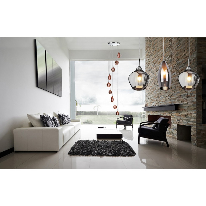 Suspension design AMBER MILANO 9 5xG9 - cuivre