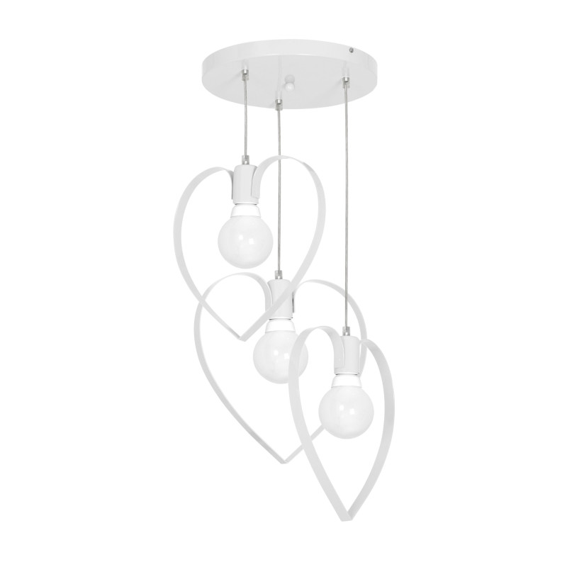 Lampe suspendue AMORE 3xE27 - blanc 