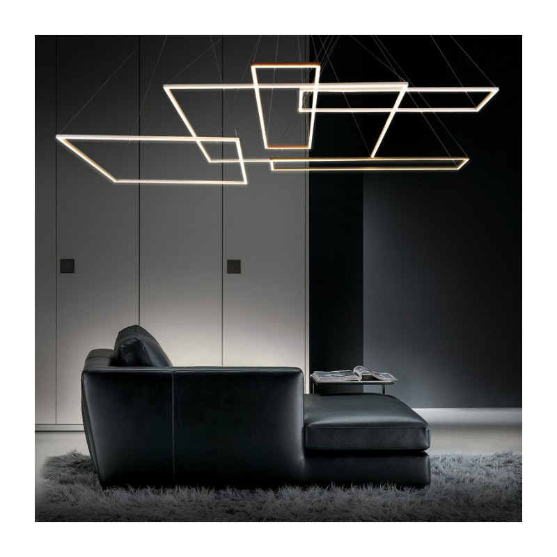 Luminaire Design suspendue AKIRA LED petite 40W noir ou blanc