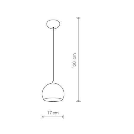 Lampe Suspendue design BALL GU10 - blanc / or