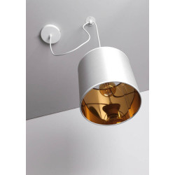 Lampe Suspendue design ATLANTA E27 - blanc / or