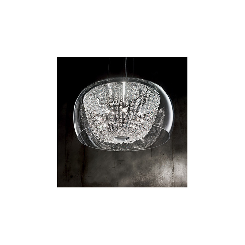 Lampe suspendue AUDI-61 SP8 G9 chrome Cristal