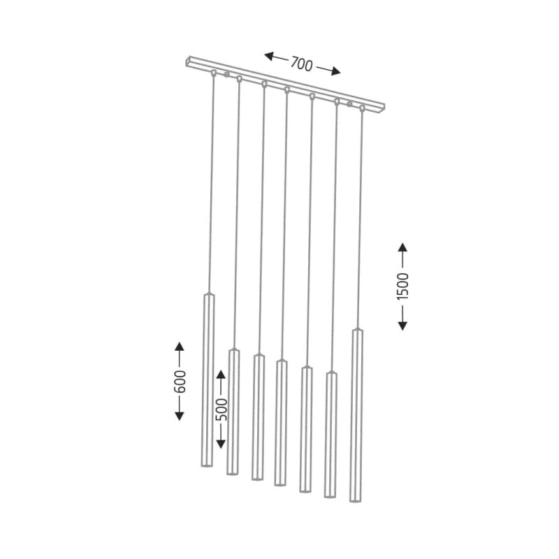 Suspension design AOMORI 7xG9 - noir