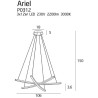Luminaire Design suspendue ARIEL LED 3x12W 3000K - cuivre