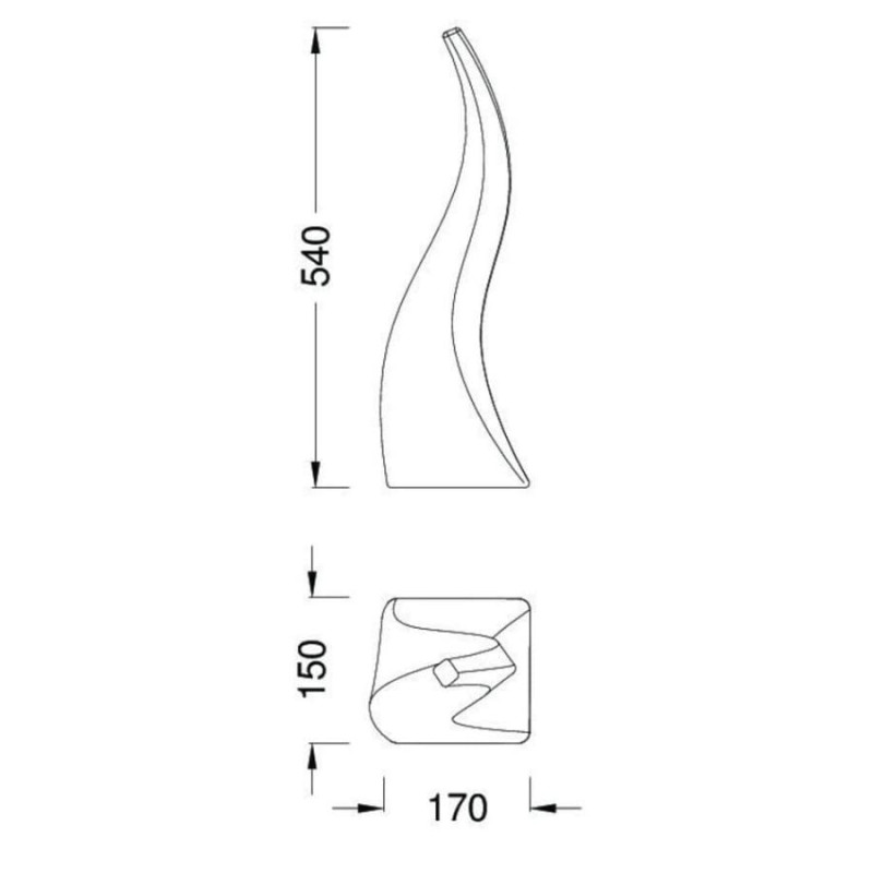 Lampe à poser FLAMME E27 - blanc 