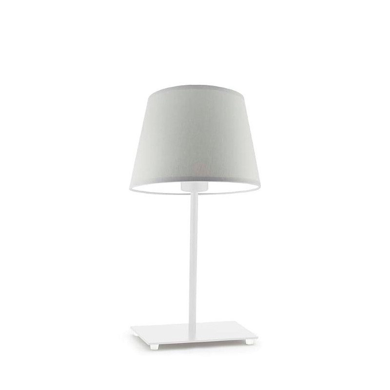 Lampe à poser GENOA E27 - blanc / gris 