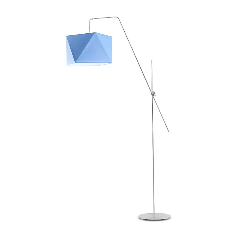 Lampadaire TOLEDO E27 - argent / bleu 