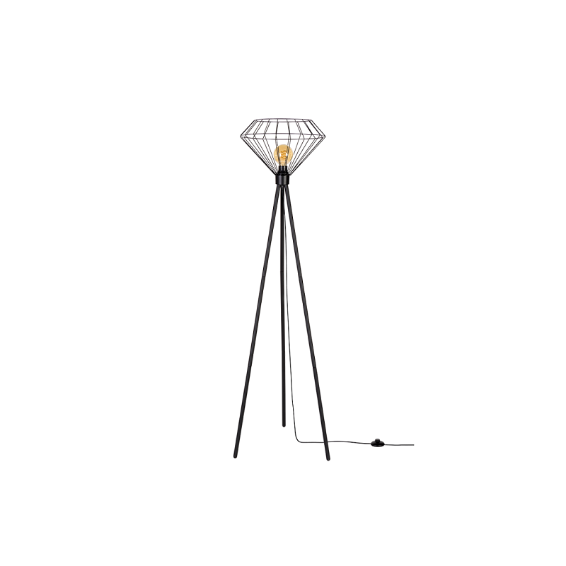 Lampadaire RAQUELLE E27 - noir 