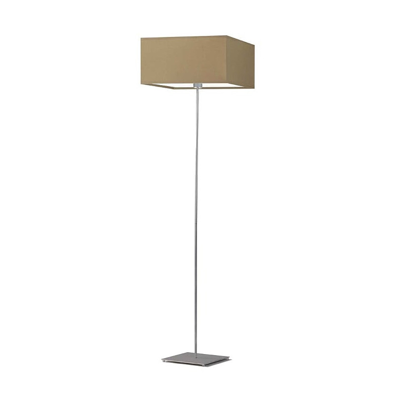 Lampadaire PRAGA E27 - acier / beige 