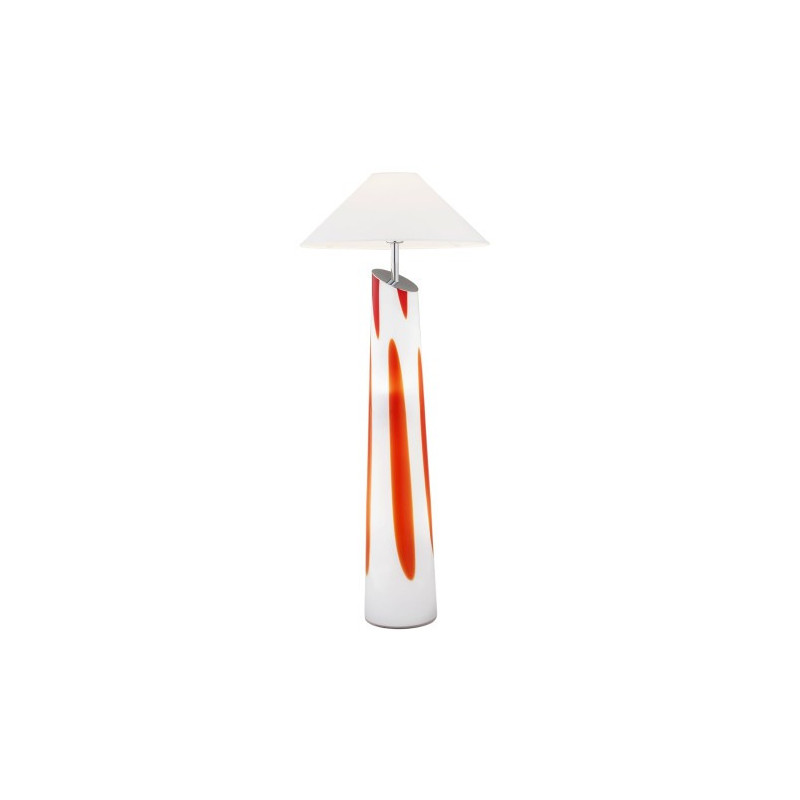 Lampadaire POLONIA 2xE27 - opale / rouge / chrome 