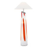 Lampadaire POLONIA 2xE27 - opale / rouge / chrome 