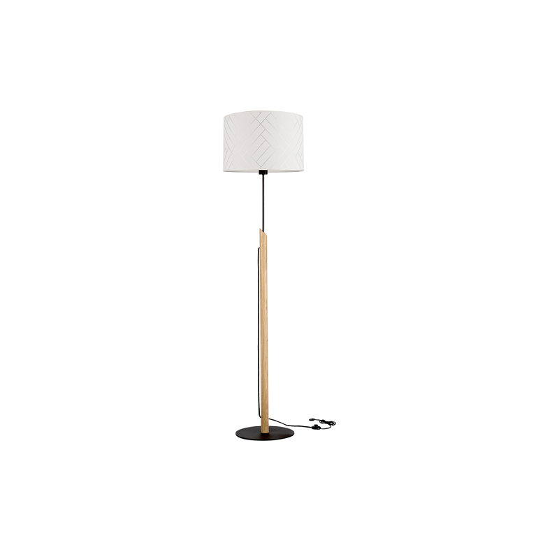 Lampadaire PUNTO E27 - bois / multicolore 