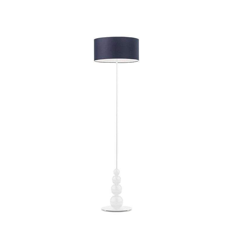 Lampadaire ROMA E27 - blanc / bleu marine 