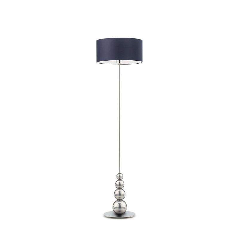 Lampadaire ROMA E27 - argent / bleu marine 