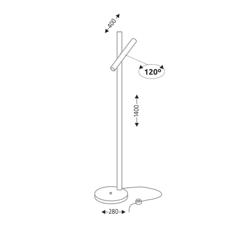 Lampadaire YABU GU10 - blanc 