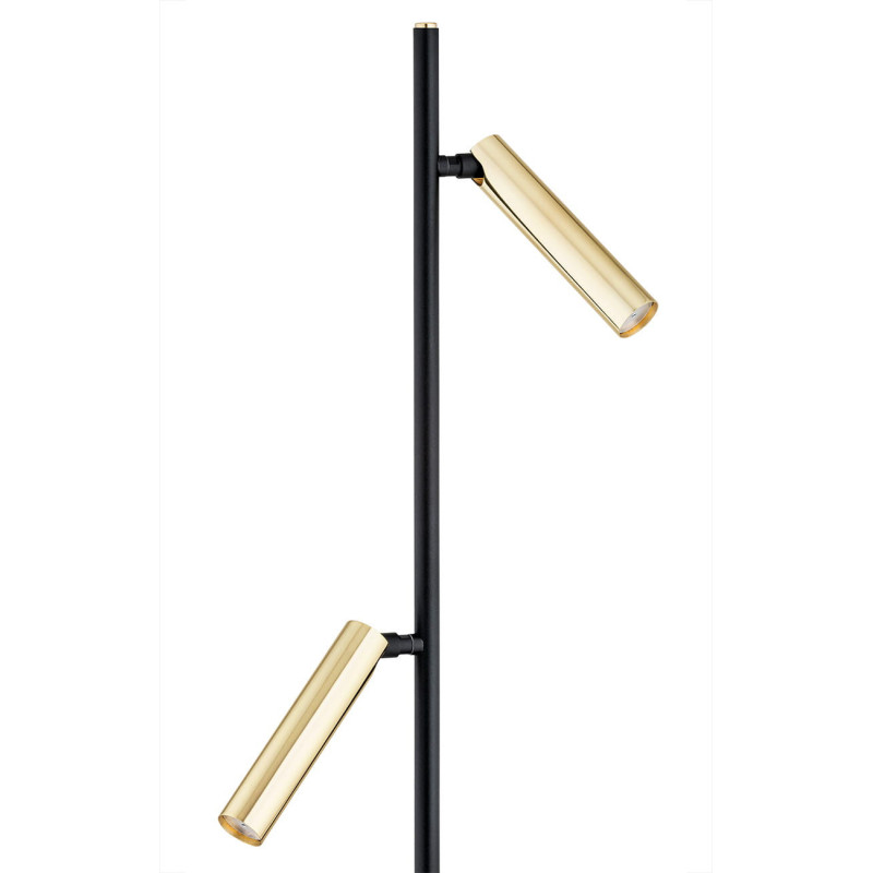 Lampadaire TORRE 2xG9 - noir / laiton 